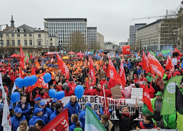 15 tūkst. darbuotojų Briuselyje protestavo prieš griežtą taupymą