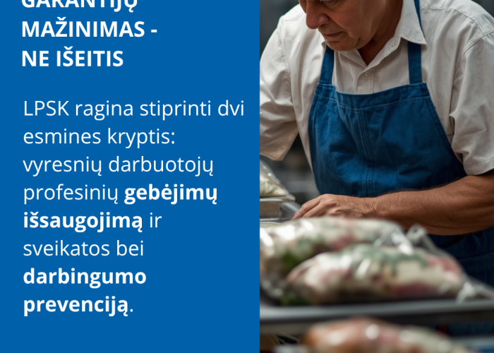 LPSK pristato priemones 50+ darbuotojų užimtumui stiprinti